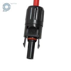 1 Pair 5 Feet 10 AWG Solar Panel Extension Cable Wire Connector Black + Red