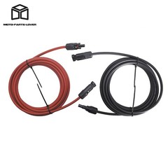 10 AWG 15ft 1 Pair Solar Panel Extension Cable Wire Connector
