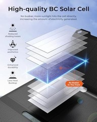 [Upgraded] Ultra-Light Portable 25W Solar Panel Charger with USB-A and Grey