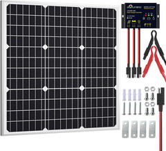 50W 12V Waterproof Solar Panel Kit for Boat, Car, RV, Motorcycle Charging
