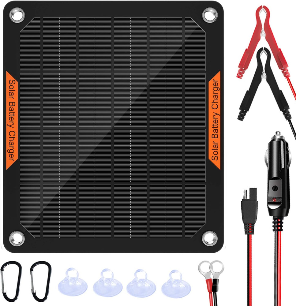 OYMSAE 5W 12V Solar Car Battery Charger Portable Waterproof Solar Power Battery