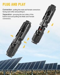 12 PCS Solar Connectors with Spanners Solar Panel Cable Connectors 6 Pairs Ma…