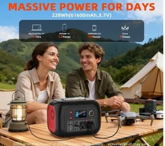 ENOFLO 300W Portable Power Station, 228Wh Solar Generator