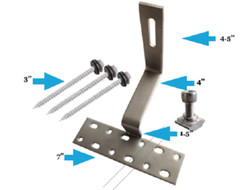 Solar roof tile mounting Pack of 8