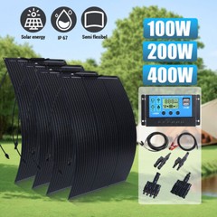 400Watt 12V Mono Solar Panel Kit With Controller Battery Charger Boat Camping RV