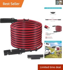 Heavy Duty 20FT SAE Extension Cable with Dust Covers – Ideal for Outdoor Use
