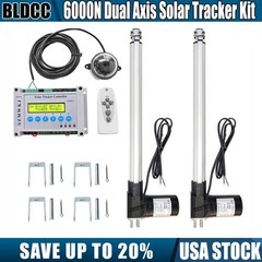 12V Dual Axis Solar Tracking Tracker &6000N 18″ Linear Actuators &LCD Controller