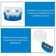 120 Pieces 3 Way Wire Connectors Locks Wire Connectors Electrical IDC 314-box…