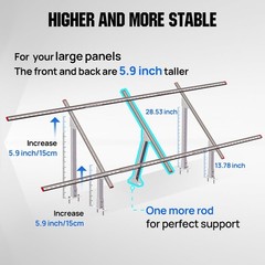 ECO-WORTHY Adjustable Multi-Pieces Solar Panel Mounting Brackets Kit System f…
