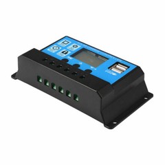 LCD Solar Panel Battery Regulator Charge Controller Dual USB 12V/24V 30A CS