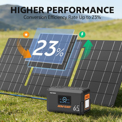 Solar Generator 135W(270W Peak), Portable Power Station with 30W Solar Panel,Pow