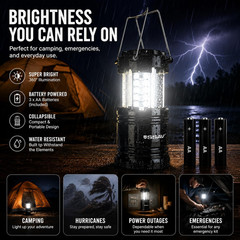 LED Camping Lantern, Emergency Lanterns for Power Outages & Hurricane Preparedne