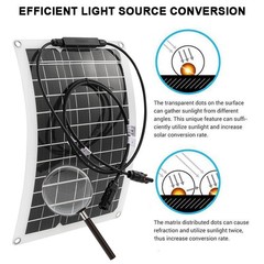 SOECOPO 10000W Peak Solar System Kit Flexible Panel 100A Controller 12V 110/220V