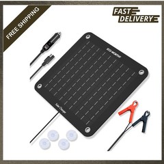 10W Solar Car Battery Charger Maintainer 12V Waterproof Portable Trickle Charger