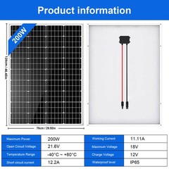 NEW 400 Watt 12 Volt Monocrystalline Solar Panel Kit For Camping Home RV Battery