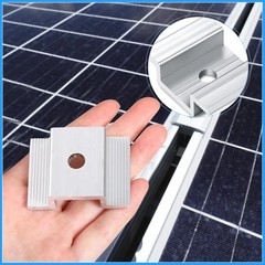 48 Count Solar Panel Mid Clamps – Rust-Resistant Aluminum for Long-Lasting Use