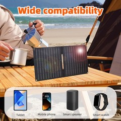 15W 5V Portable Foldable Solar Panel IP67 Waterproof USB And Type-C BZDN