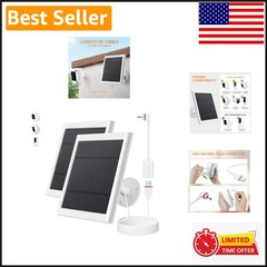 Power Your Ring Camera with 2 Pack Waterproof Solar Panels – 360° Adjustability