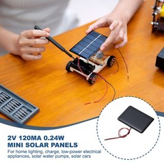 5Pcs 2V 0.24W 120mA Mini Solar Panels with Cable