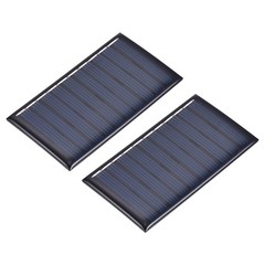 2Pcs 5V 0.3W 60mA Mini Polycrystalline Solar Panel 3.2×1.8″/80x45mm