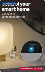 Amazon Echo Spot (newest model), Great for nightstands, offices and kitchens, Sm