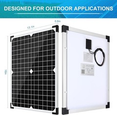 Mantenedor del cargador de bateria solar 20 W Y 12 V Impermeable Para Coche