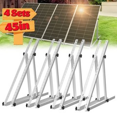 4Sets 45 inch Solar Panel RV Tilt Mount Brackets RV Flat Roof Adjustable Frame