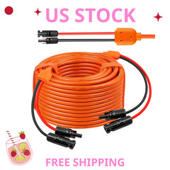100FT Solar Extension Cable – 10AWG Heavy-Duty Wire with IP68 Connectors