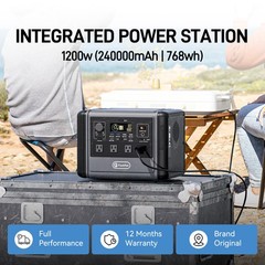 Flashfish T1200S Solar Generator 1200W 240000mAh Optional With Solar Panel 100W