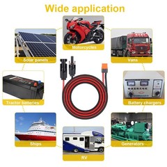 6ft Solar Panel Extension Cable Wire Solar Connector to XT60i Female 12AWG Gauge