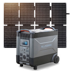 ALLPOWERS 3456Wh Portable Power Station UPS Solar Generator + 160W Solar Panel