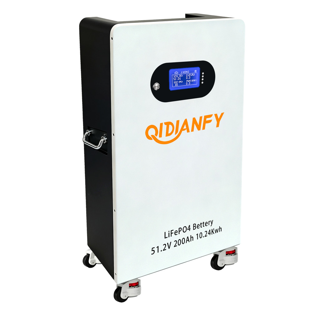 48V 200AH LiFePO4 Battery 10.24kWh Bluetooth Vertical Standing Backup Off-Grid