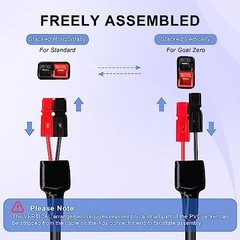 PNGKNYOCN O Ring Terminal to Battery Connector Cable, 12AWG 45A Connector and