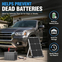Versatile 30W Waterproof Solar Panel Kit with Adjustable Mount for All Vehicles