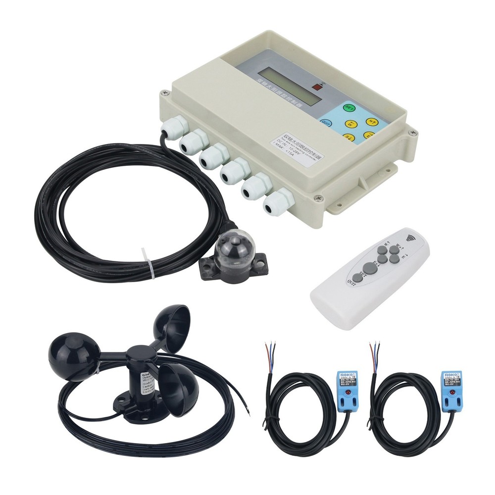 Dual Axis Solar Tracker Controller + Remote Control + Wind Speed Sensor + 2 Prox