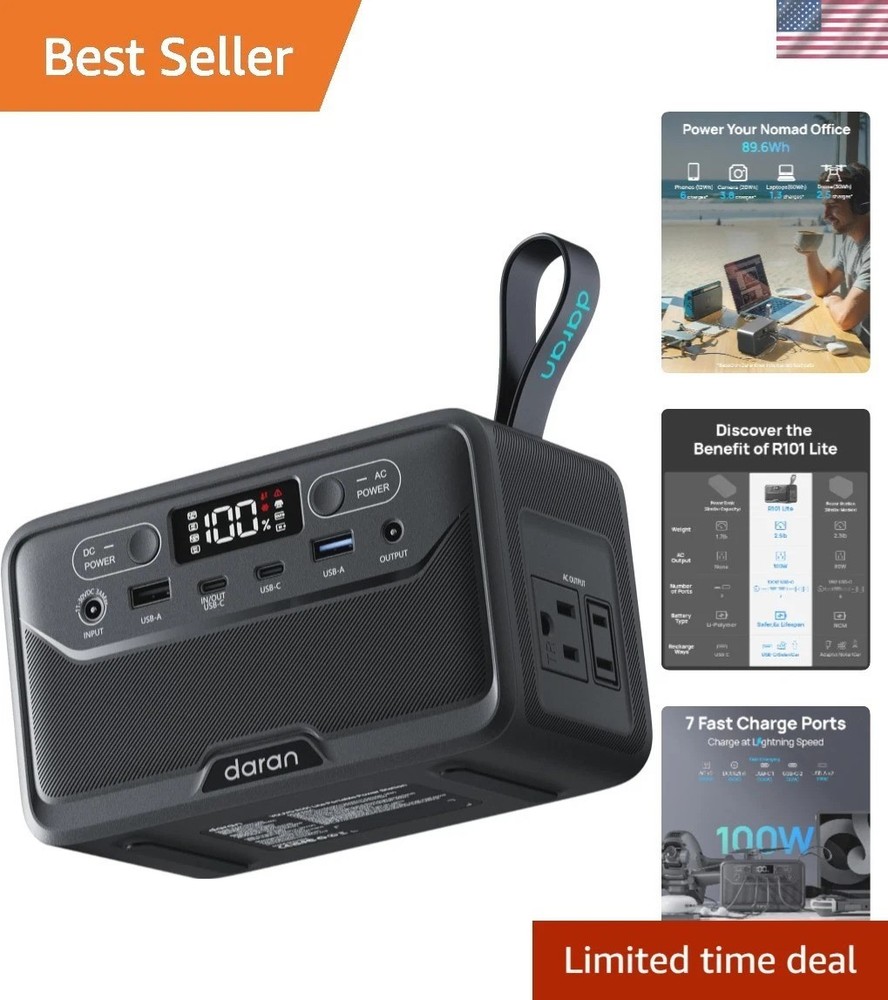 Effortless Power Anywhere – Portable 89.6Wh Power Station for Camping & Office