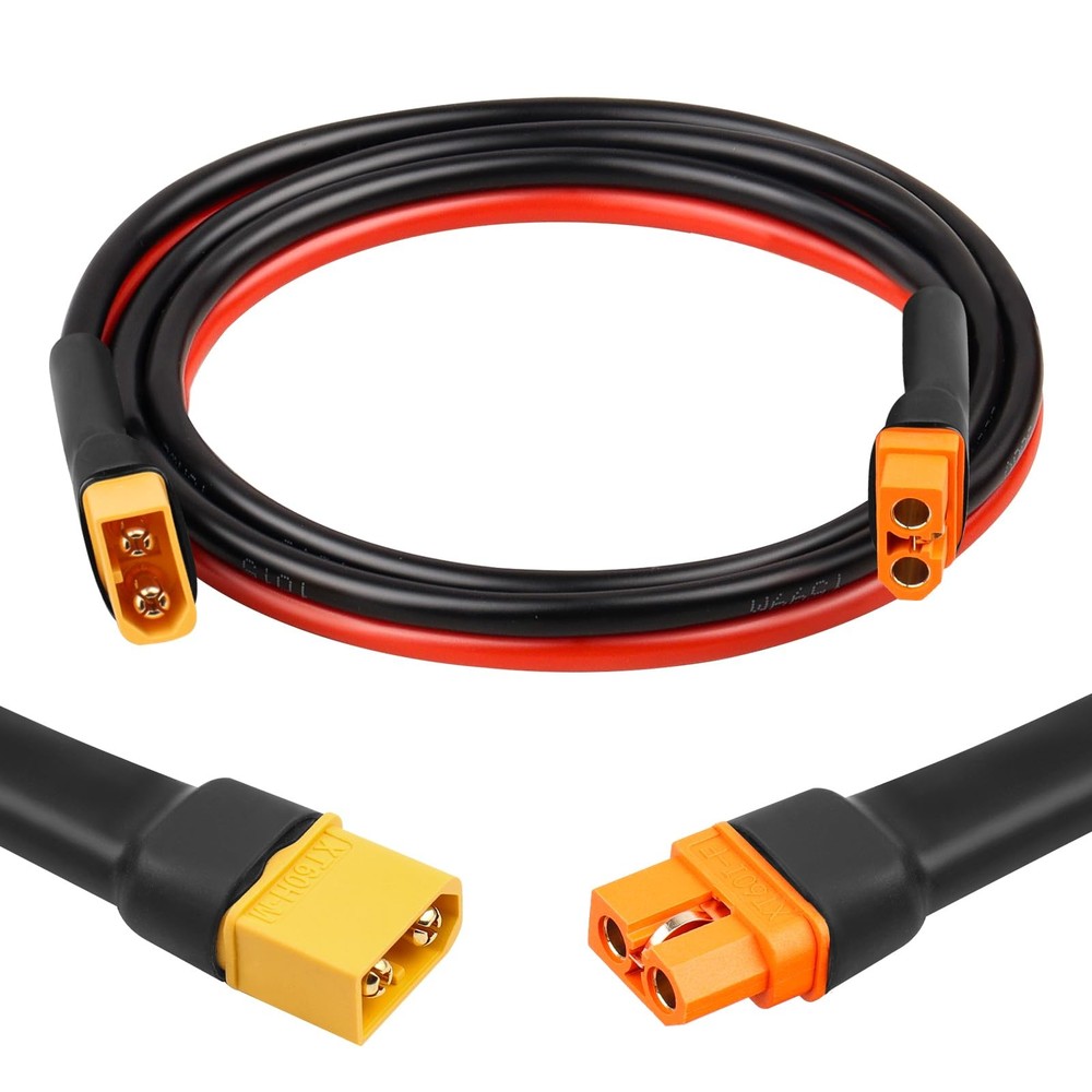 XT60i to XT60 Extension Cable 10AWG 3FT XT60i Female to XT60 Male Connector C…