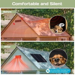Chicken Coop Solar Fan, Outdoor Exhaust Ventilation Fan for Poultry Cage