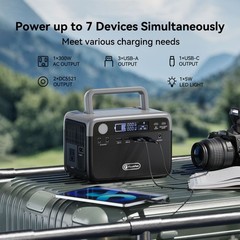 230.4Wh 300W (Peak 600W) Solar generator AC Outlets Portable Power Station