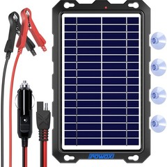 Solar Battery Charger 7.5W Waterproof Portable Car Motorcycle Marine RV Boat