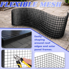PROLEE 6 Inch X 100FT Solar Panel Bird Guard, Anti-Rust Critter Guard with 100 F