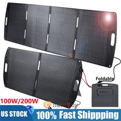 Solar Blanket 200W 100W 12V Folding Solar Panel Kit 2M Cable Mono Power USB DC