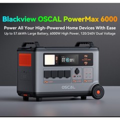 Blackview OSCAL PowerMax 6000W Portable Power Station 3600Wh LFP + Extra Battery