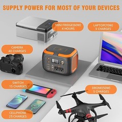 300W 260Wh Solar Generator, 70000mAh Portable Power Station