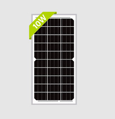 Newpowa 10W 12V Mono Solar Panel Off-Grid RV Gate Battery Charger Durable