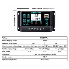 7000W Solar System Kit 100A Controller DC12V to AC110/220V Flexible Panel