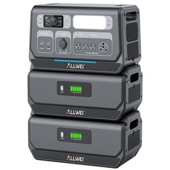 Power Station Generator PPS2400W+2* B200 PRO for Home Battery Backup up to 6kW