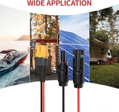 16FT MC4 to XT60 Solar Charge Cable XT60 Connector 12AWG Pure Copper Solar Wire