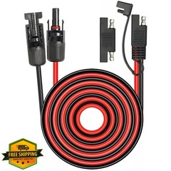MOOKEERF 30FT Solar Panel to SAE Adapter Cable