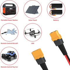 10AWG 75FT XT60 Extension Cable 2 6 10 20 35 50 75 100FT XT60 Female to Male Con